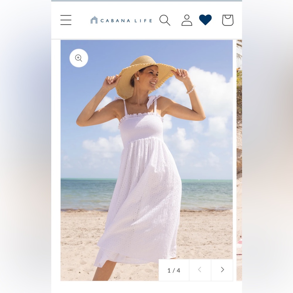 Cabana Life White Eyelet MIDI Dress